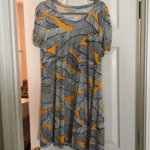 LOFT black and gold dress